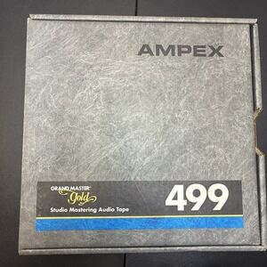 AMPEX Grand Master Gold 499 Studio Mastering Audio Tape original box 2" x 2500'